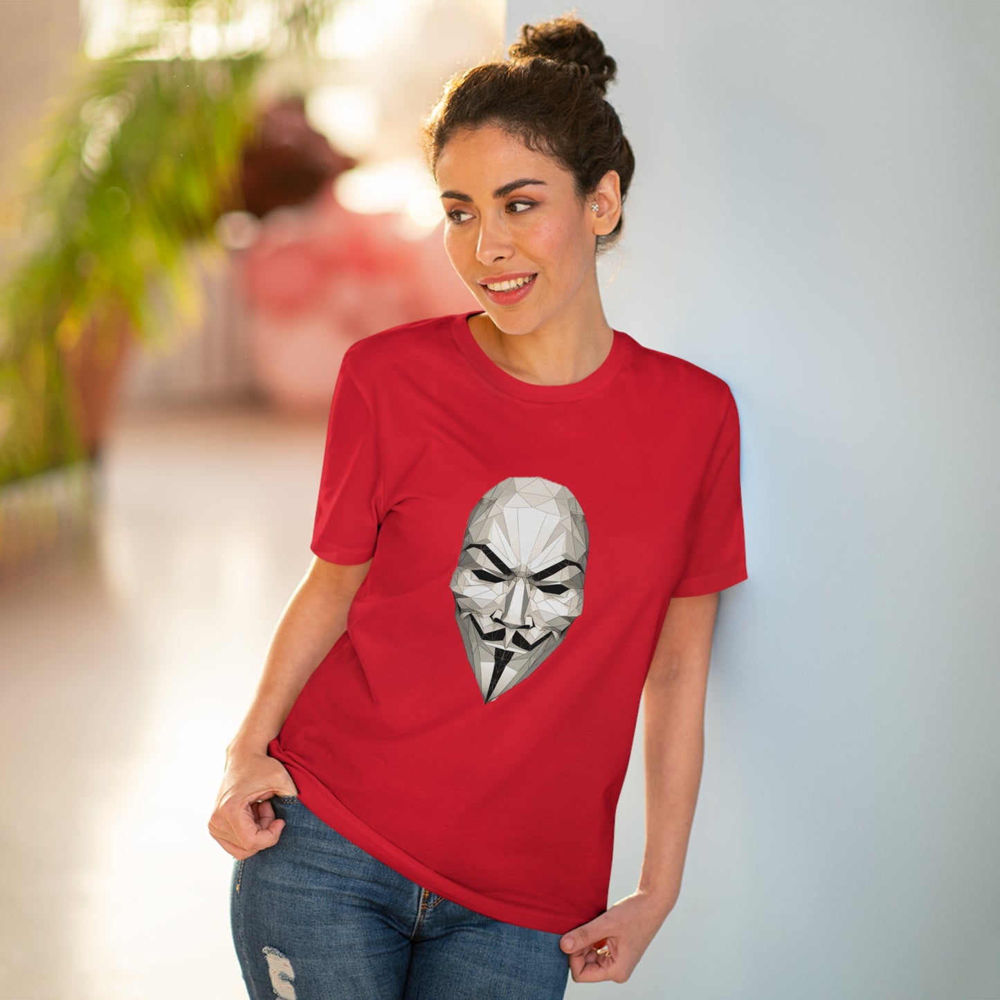 V Mask Polygonal T-Shirt - Embrace Anonymous Resistance