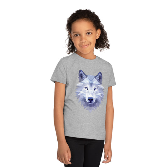 Wolf Polygonal Kids T-Shirt - Embrace Mystical Howl