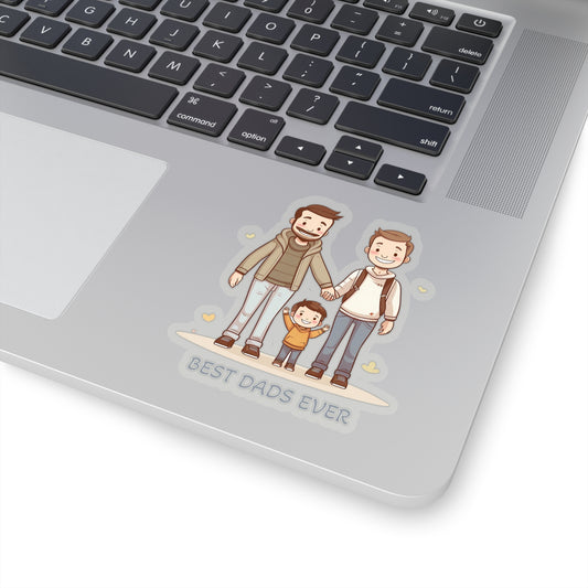 Best Dads Ever LGBT Couple Sticker - Celebrate Father's Day with Love and Inclusivity