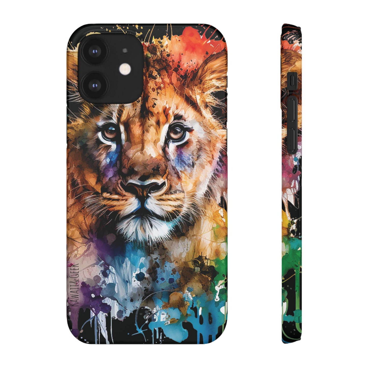 Phone Case Watercolor Lion Cub