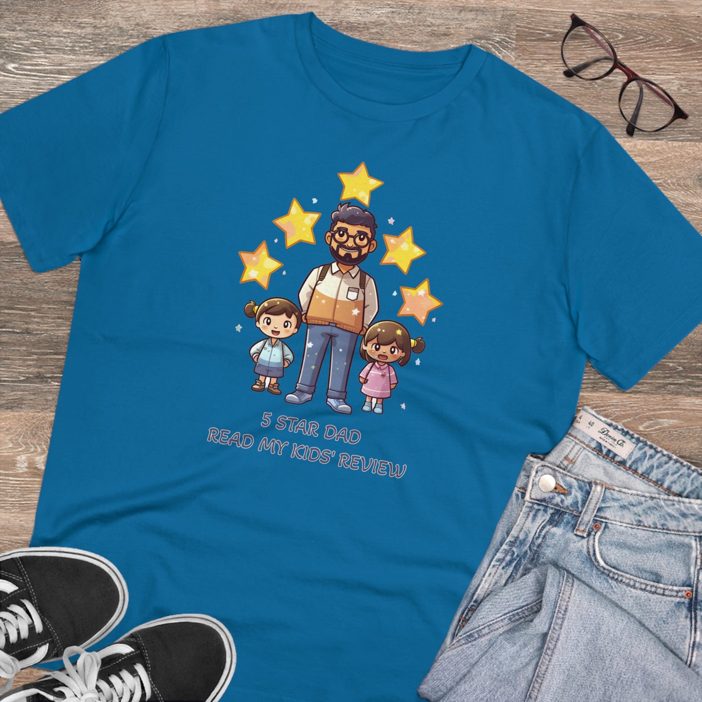 5 Star Dad - Eco-Friendly T-Shirt - Celebrate Father's Day with Style and Sustainability