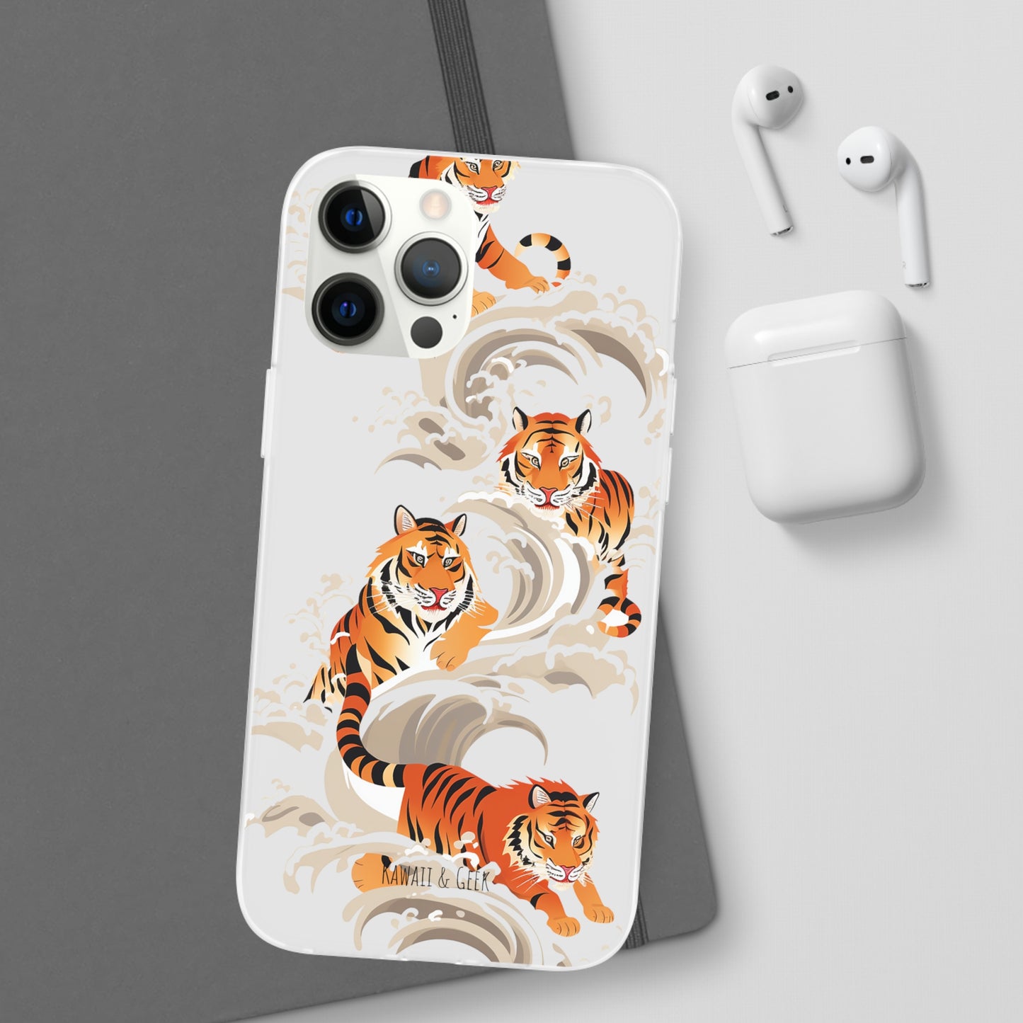 Elegant Chinese Ink Tiger Flexi Phone Case