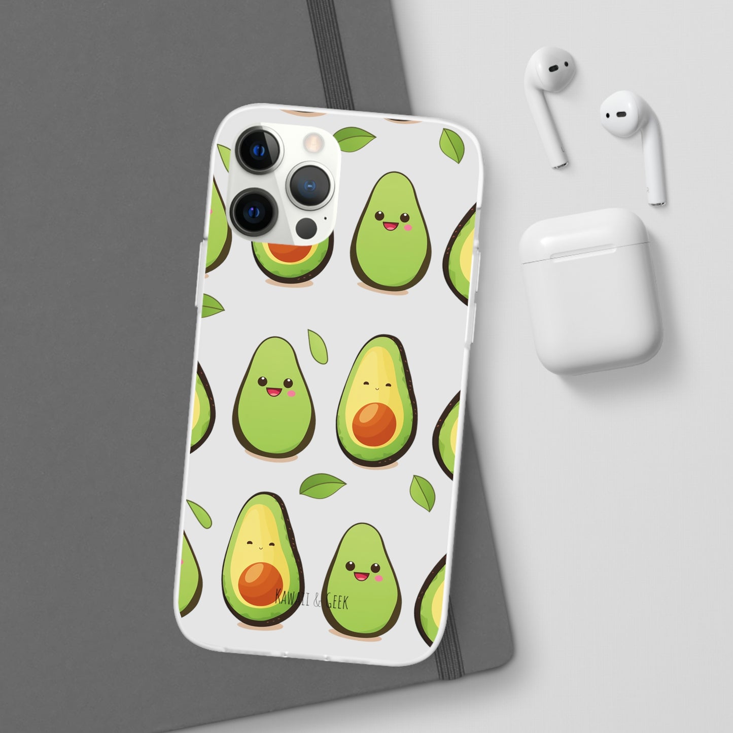 Cute Avocado Transparent Flexi Case: Perfect Blend of Style & Function