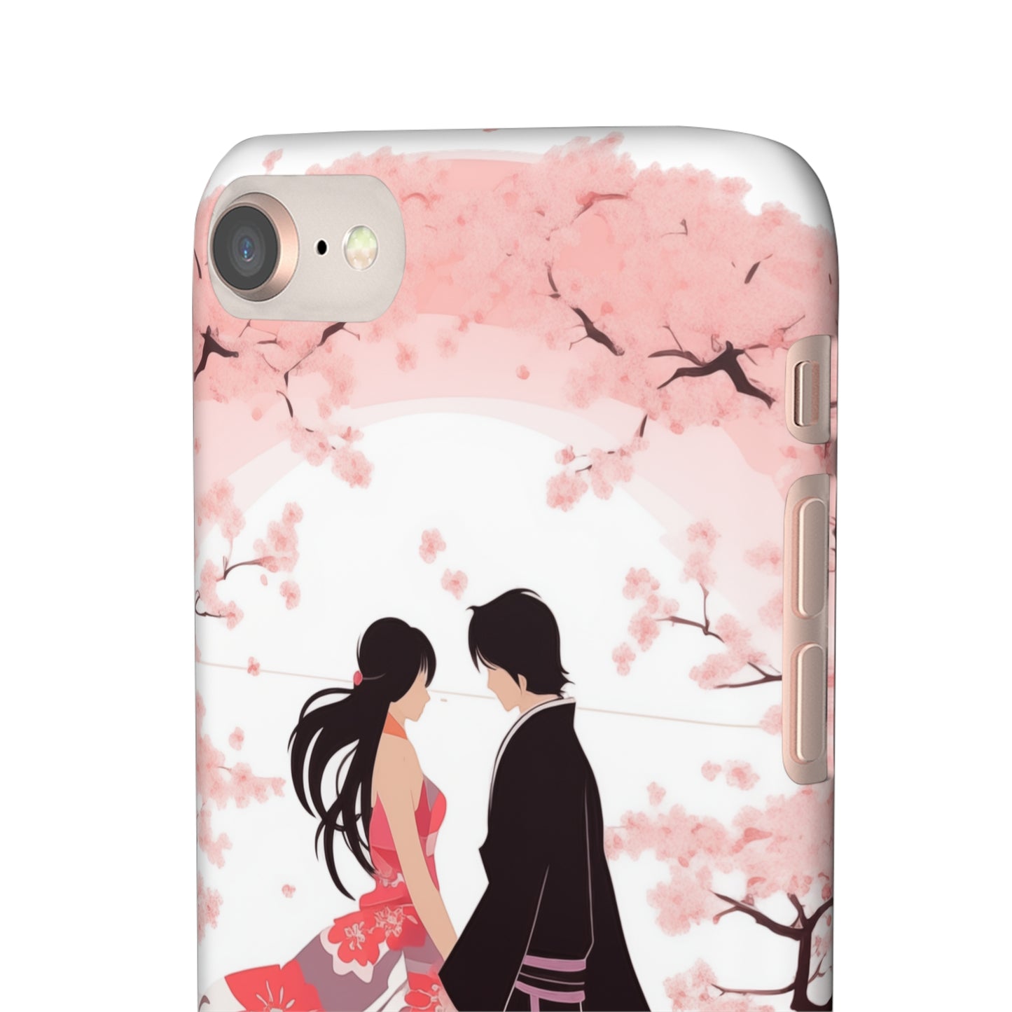 Japanese Blossom Love Premium Phone Case - Valentine's Cherry Tree Design