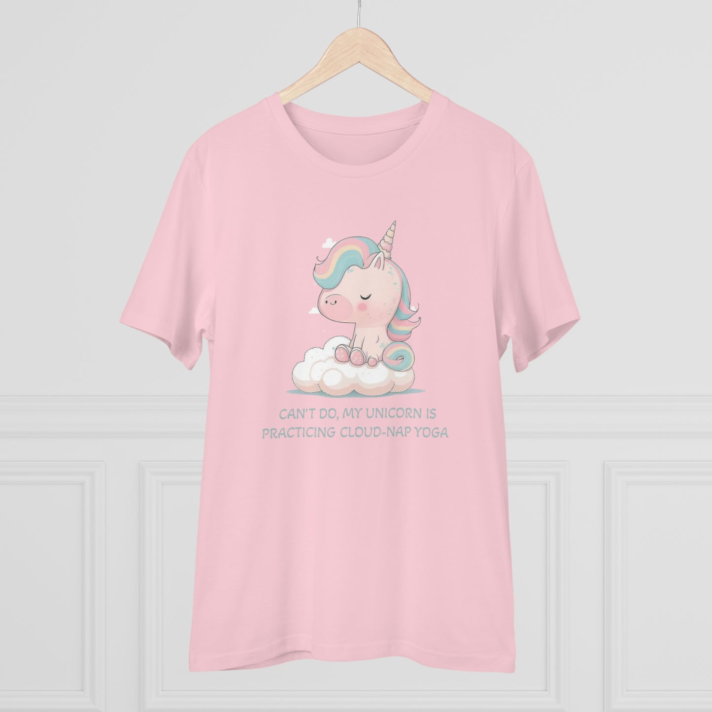 Cute Unicorn Cloud-Nap Yoga T-Shirt - Unisex and Eco-Friendly Statement Tee - Unicorn T-shirt