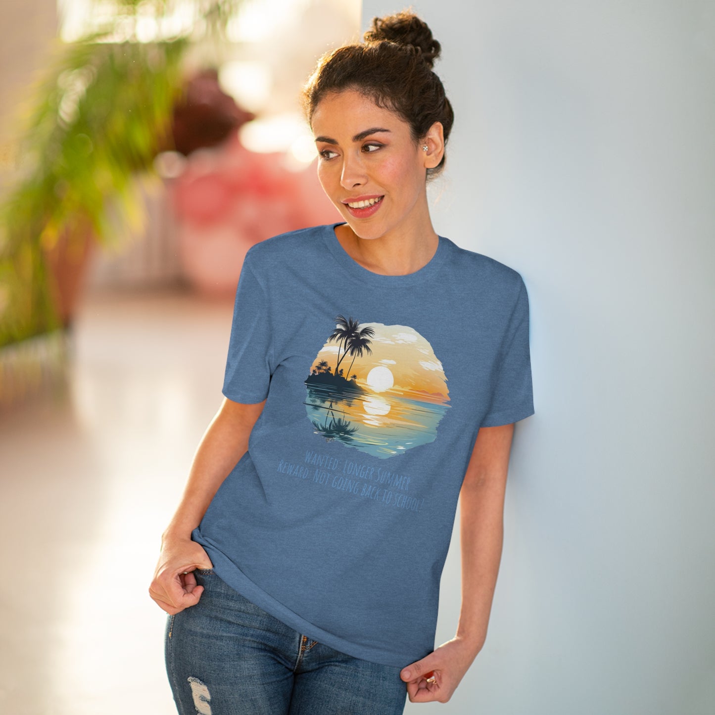 Eco-Friendly Sunset Beach T-shirt : Longer Summer Plea