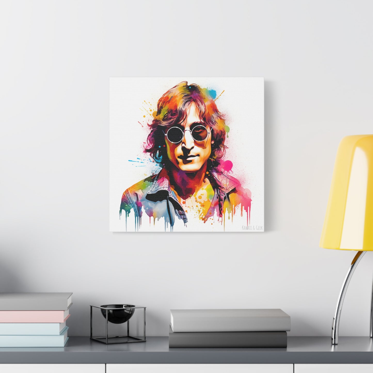 John Lennon Watercolor Art: Cotton Canvas Tribute