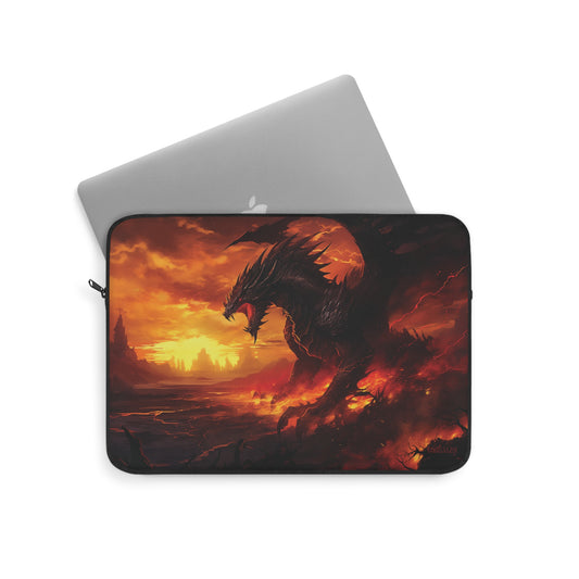 Unleash the Power: Gigantic Fire Dragon Laptop Sleeve