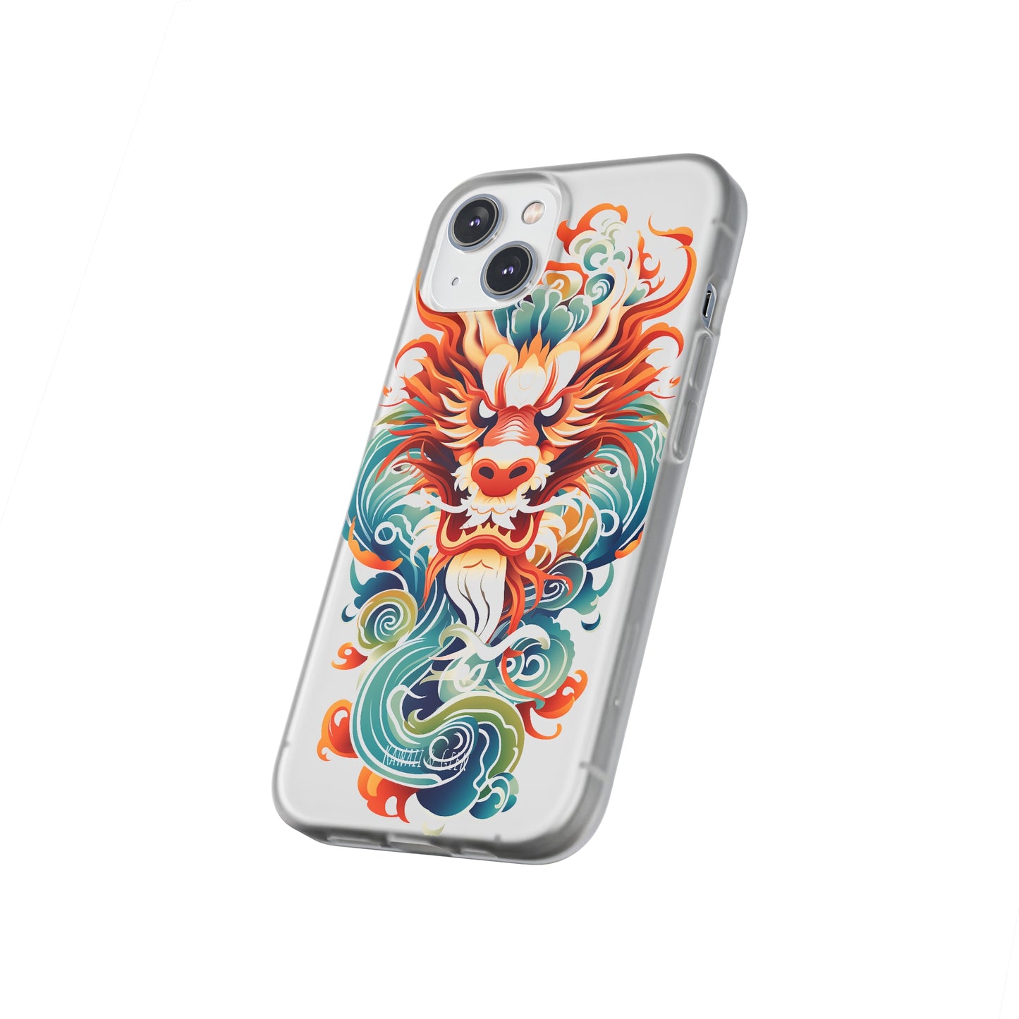 Chinese Ink Dragon Flexi Transparent Phone Case