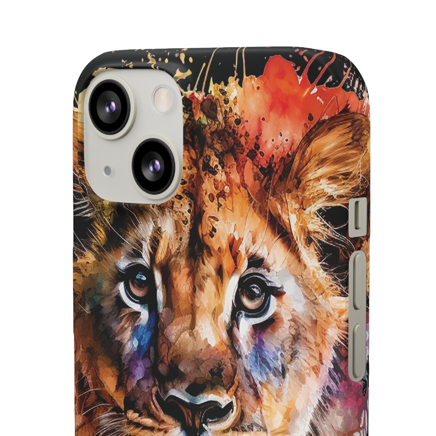 Watercolor Lion Cub Premium Phone Case