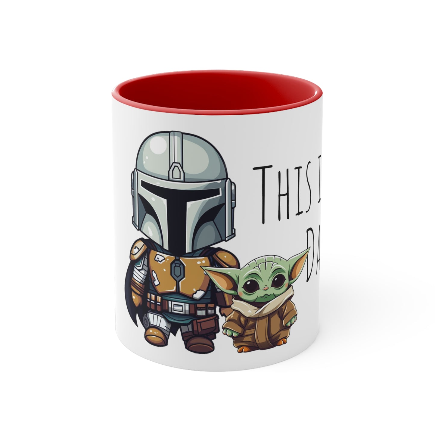 Cute Mandalorian and Baby Yoda Grogu Mug: The Perfect Dad Duo - Father's Day Special