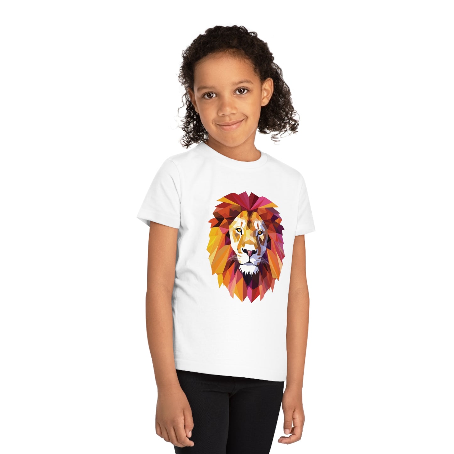 Lion Polygonal Kids T-Shirt - Embrace Majestic Roar