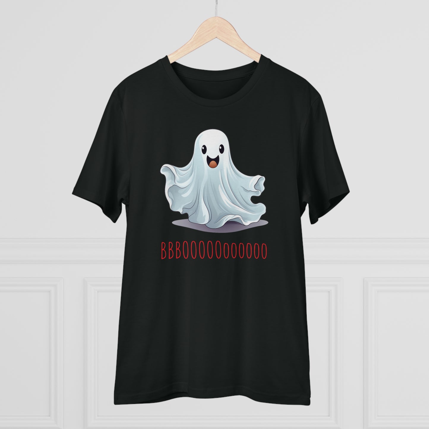 Cute "Booooooooo" Ghost Halloween Eco-Friendly Unisex T-shirt