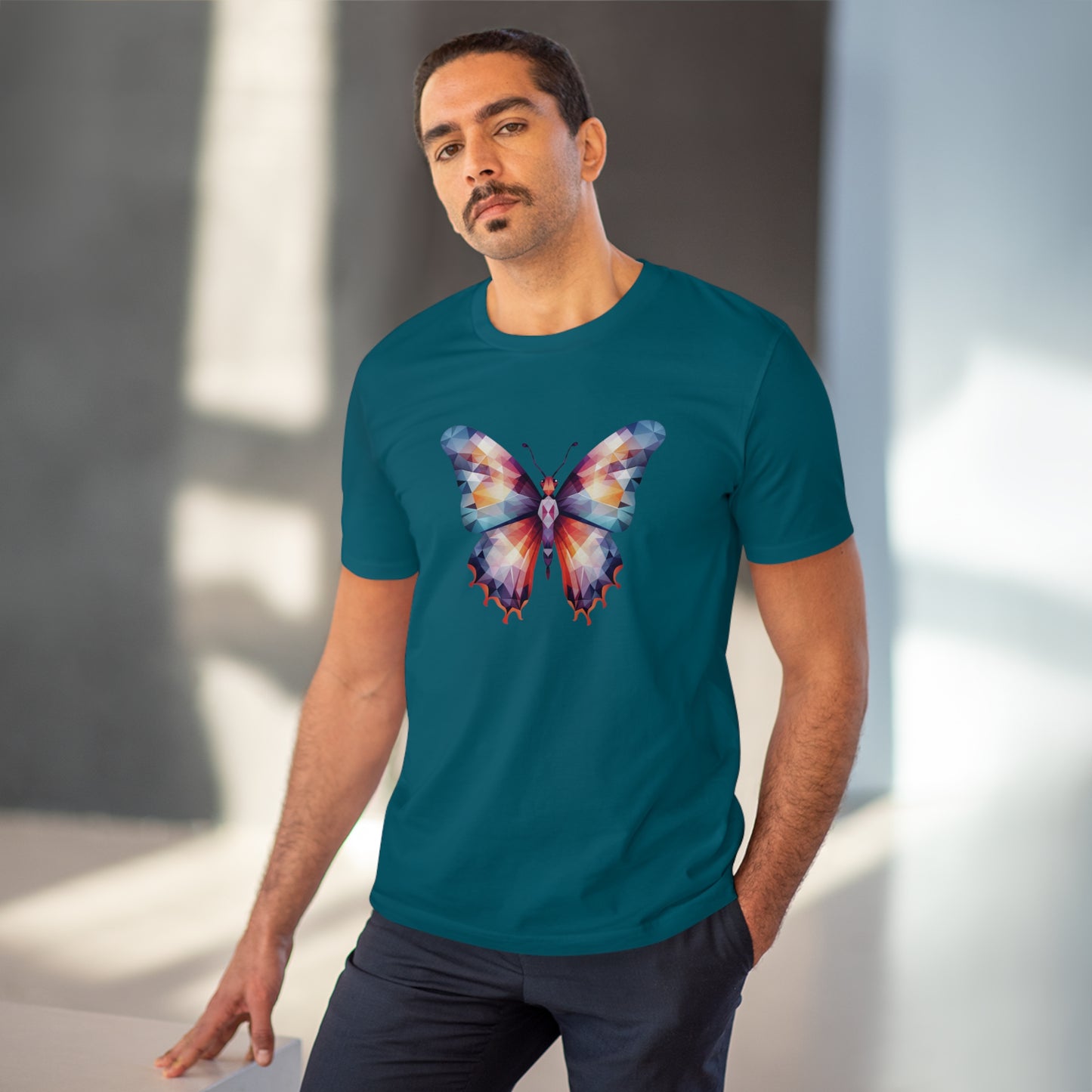 Butterfly Polygonal T-Shirt - Embrace Vibrant Transformation