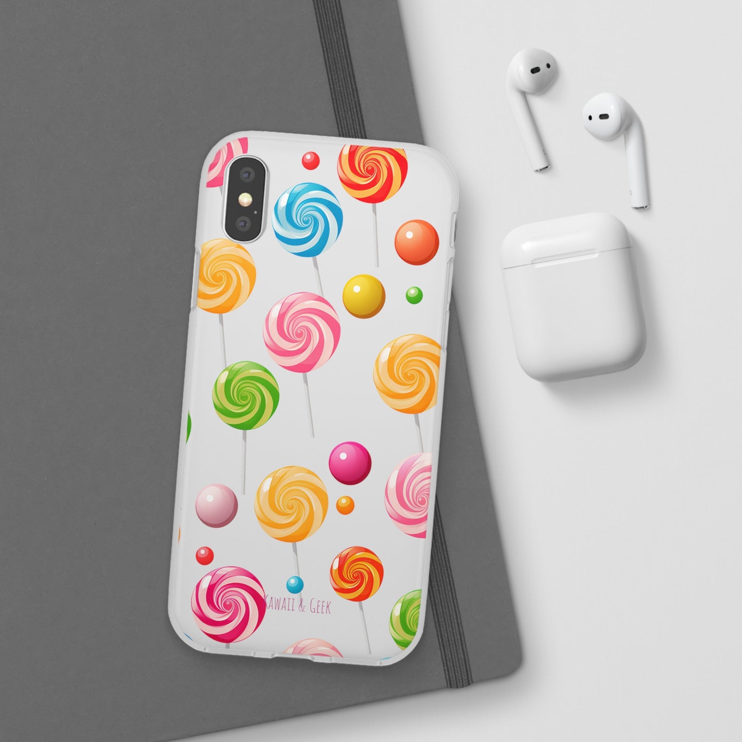 Vibrant Lollypop Array - Flexi Transparent Phone Case