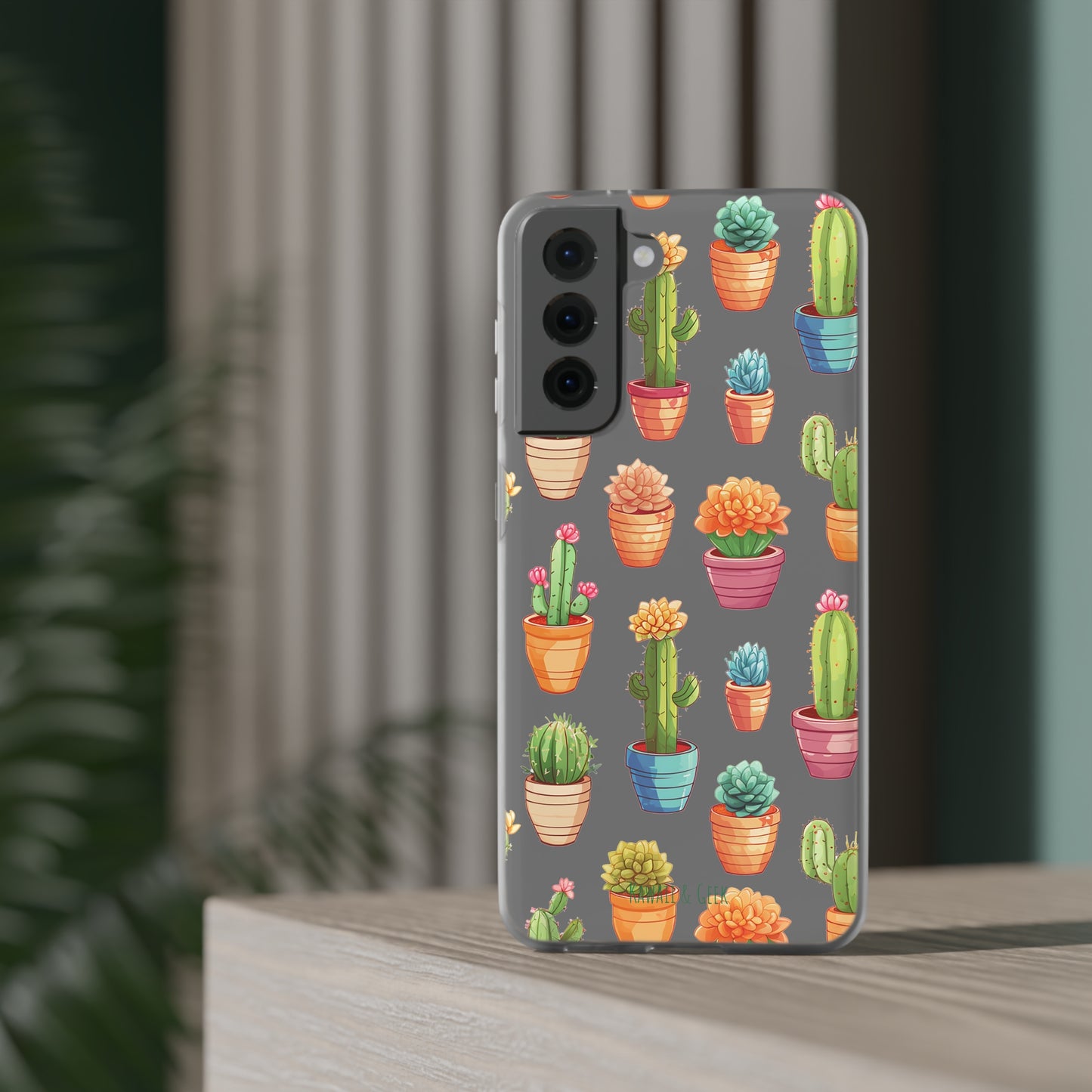 Charming Cactus Flexi and semi Transparent Phone Case