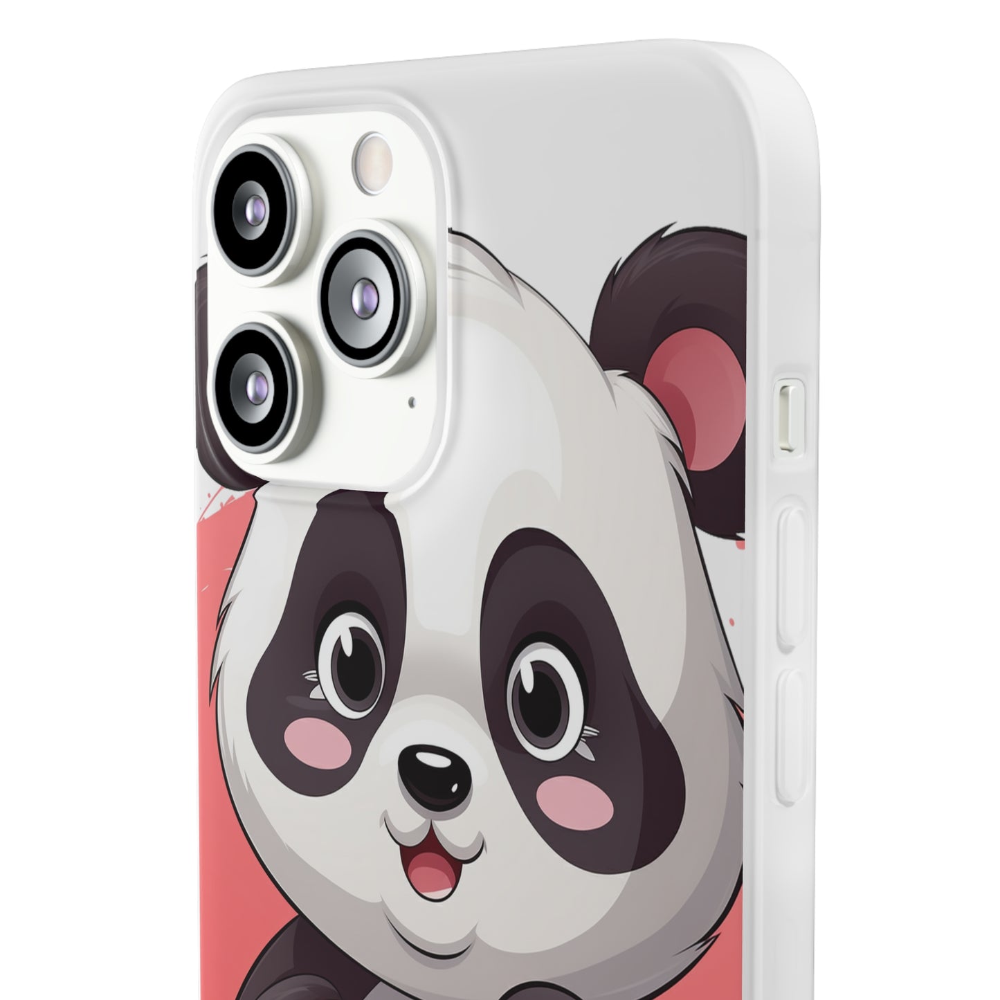 Valentine's Panda Heart Phone Case - Flexi & Semi-Transparent