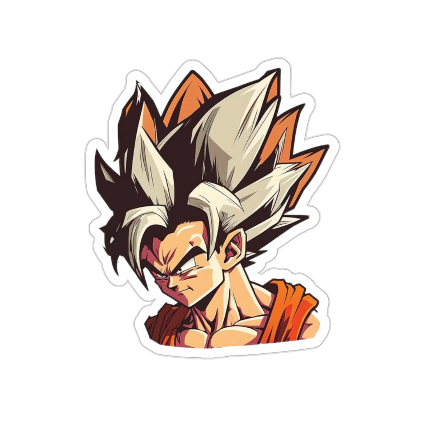 San Goku Sticker - Add Some Powerful and Intense Style to Your Tech- Dragon Ball