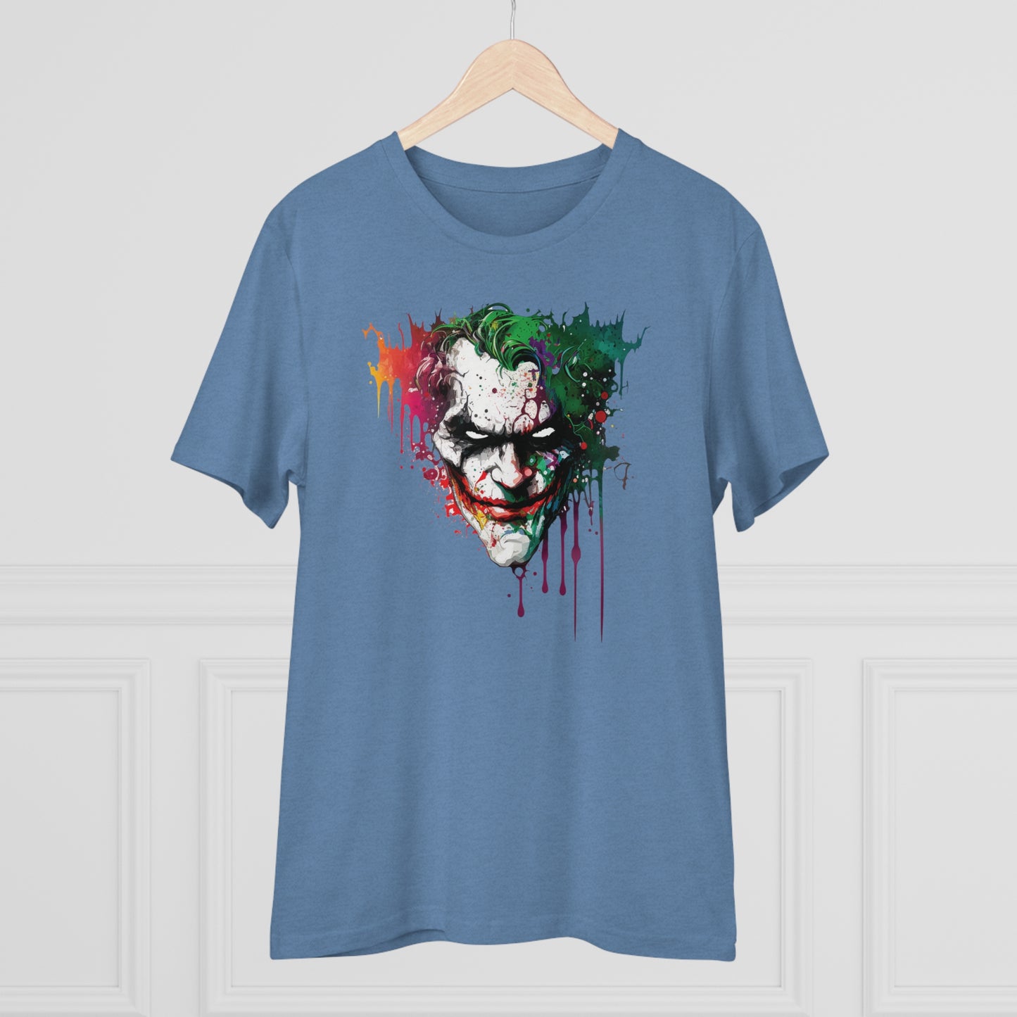 The Joker T-shirt in Watercolor Style, Unisex and Eco-Friendly - Make a Statement with Unique Artistic Design