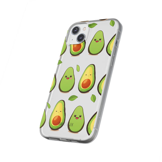 Cute Avocado Transparent Flexi Case: Perfect Blend of Style & Function