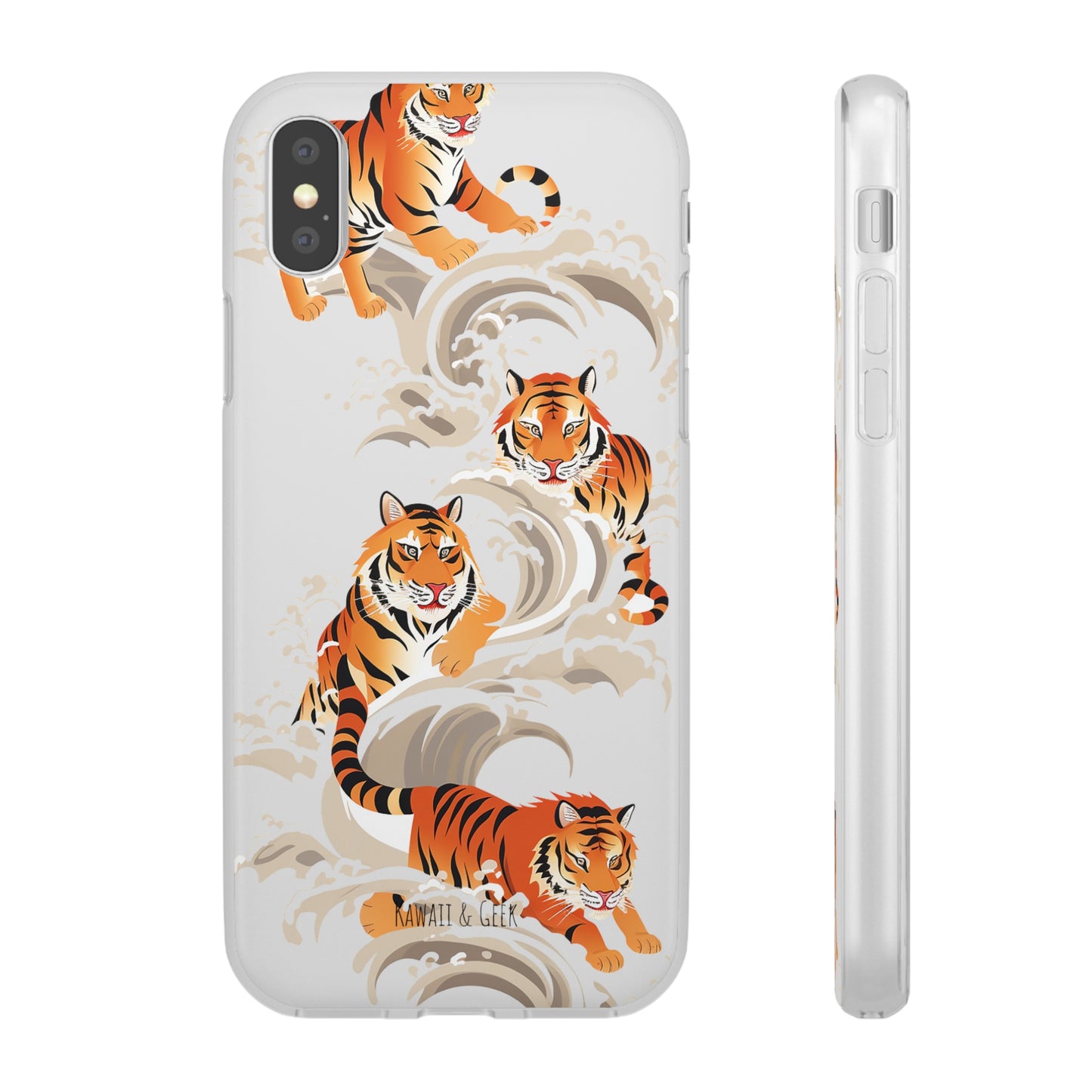 Elegant Chinese Ink Tiger Flexi Phone Case