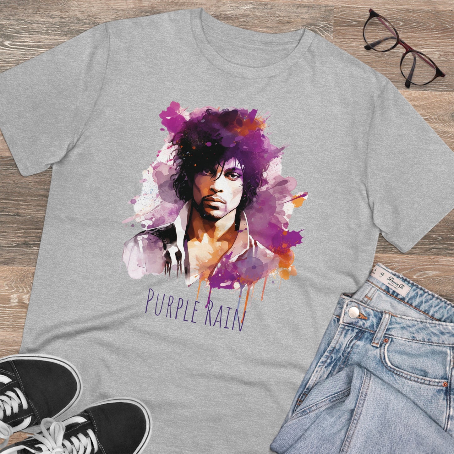 Prince in Purple Rain Unisex T-Shirt - Add Some Artistic and Musical Style to Your Wardrobe in an Eco-Friendly Way