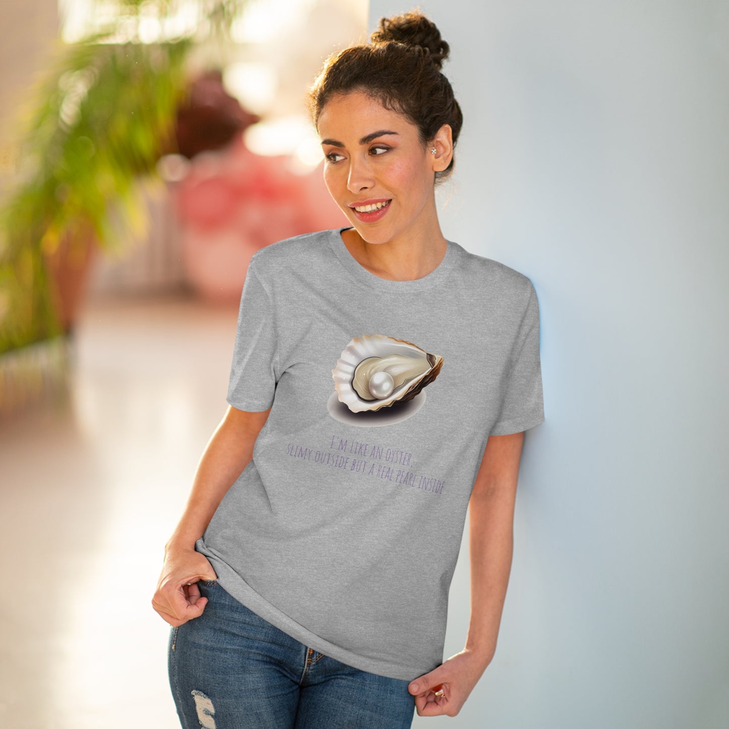 Eco-Friendly Pearl Oyster T-shirt: Celebrate Inner Beauty