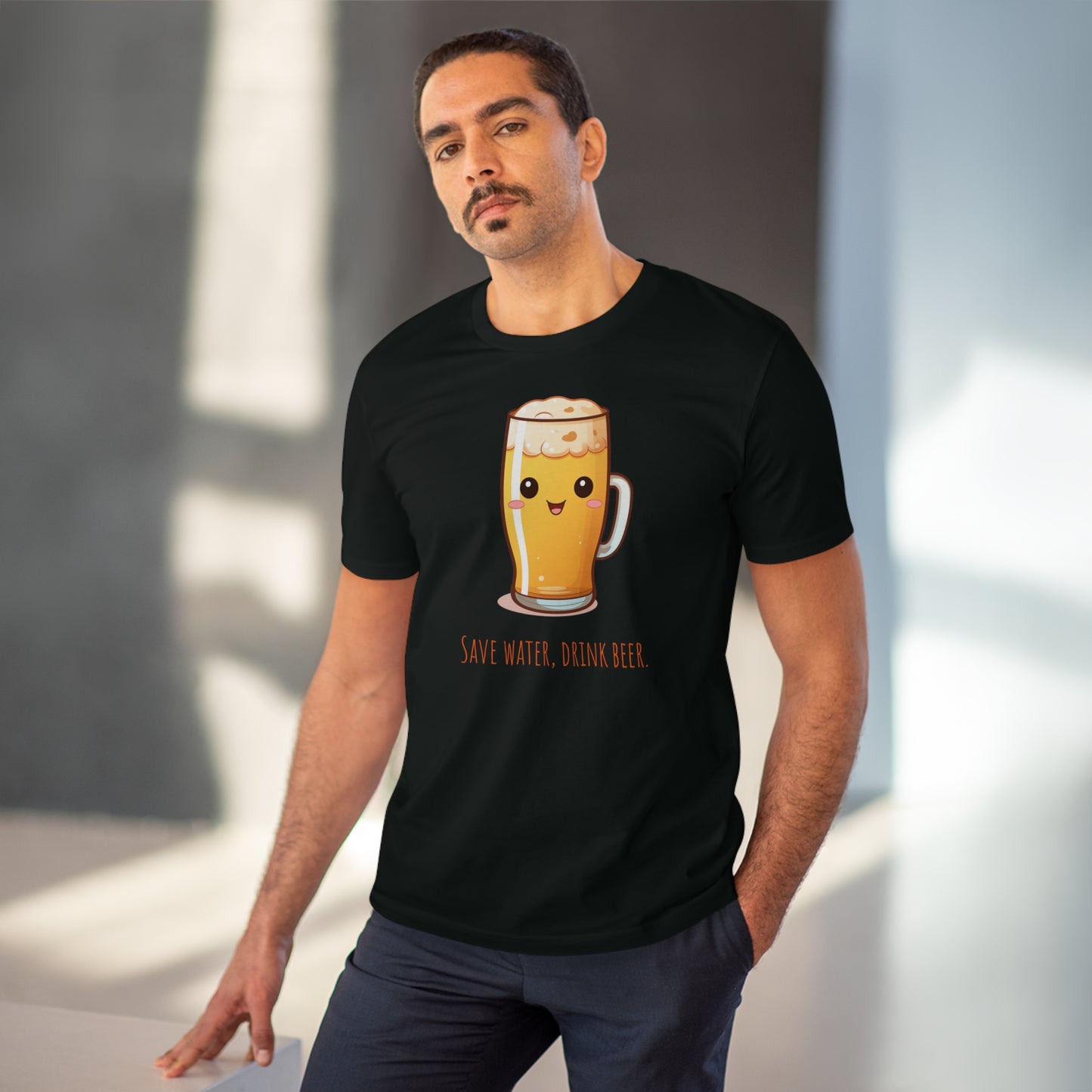 Eco-Friendly Unisex Beer T-Shirt - 'Save Water, Drink Beer'