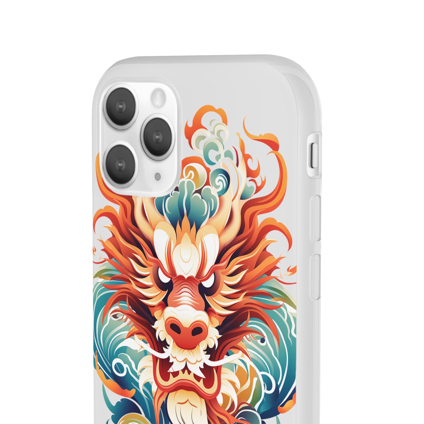 Chinese Ink Dragon Flexi Transparent Phone Case