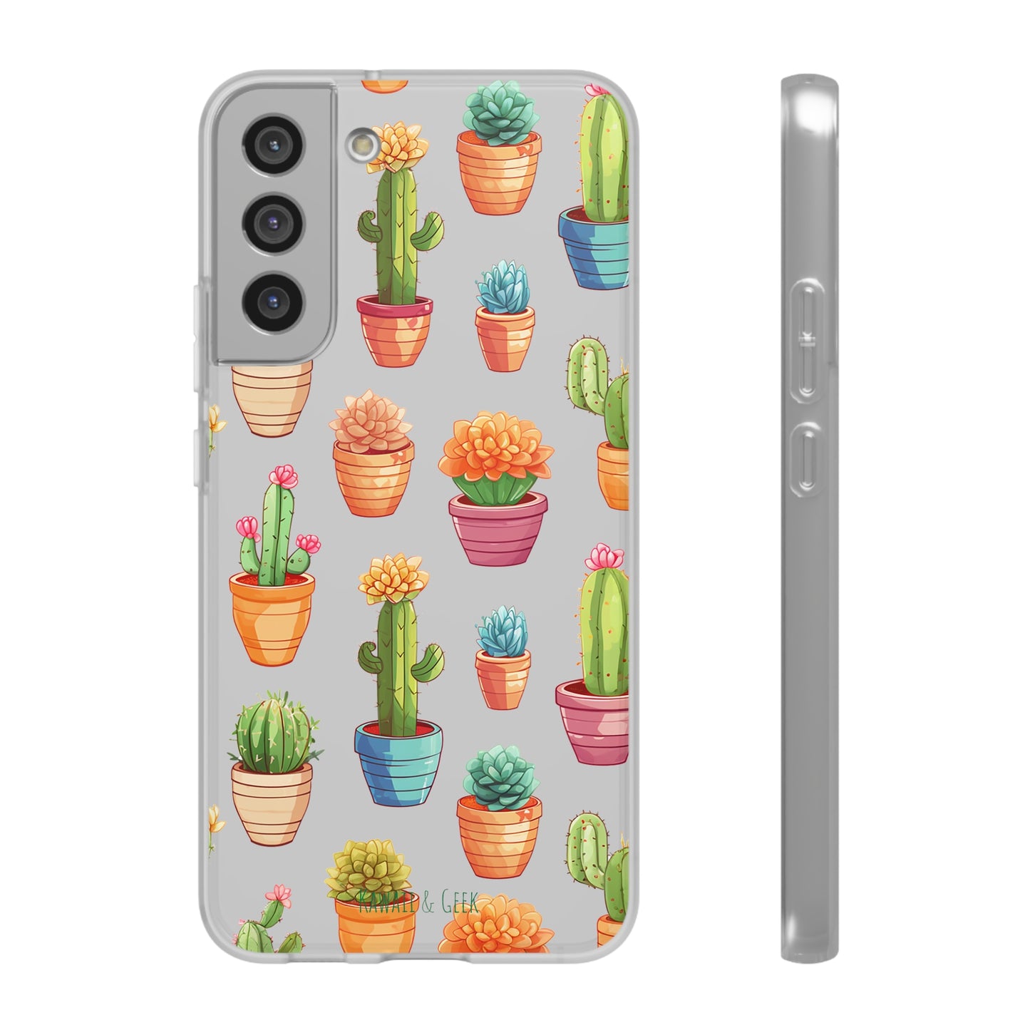 Charming Cactus Flexi and semi Transparent Phone Case