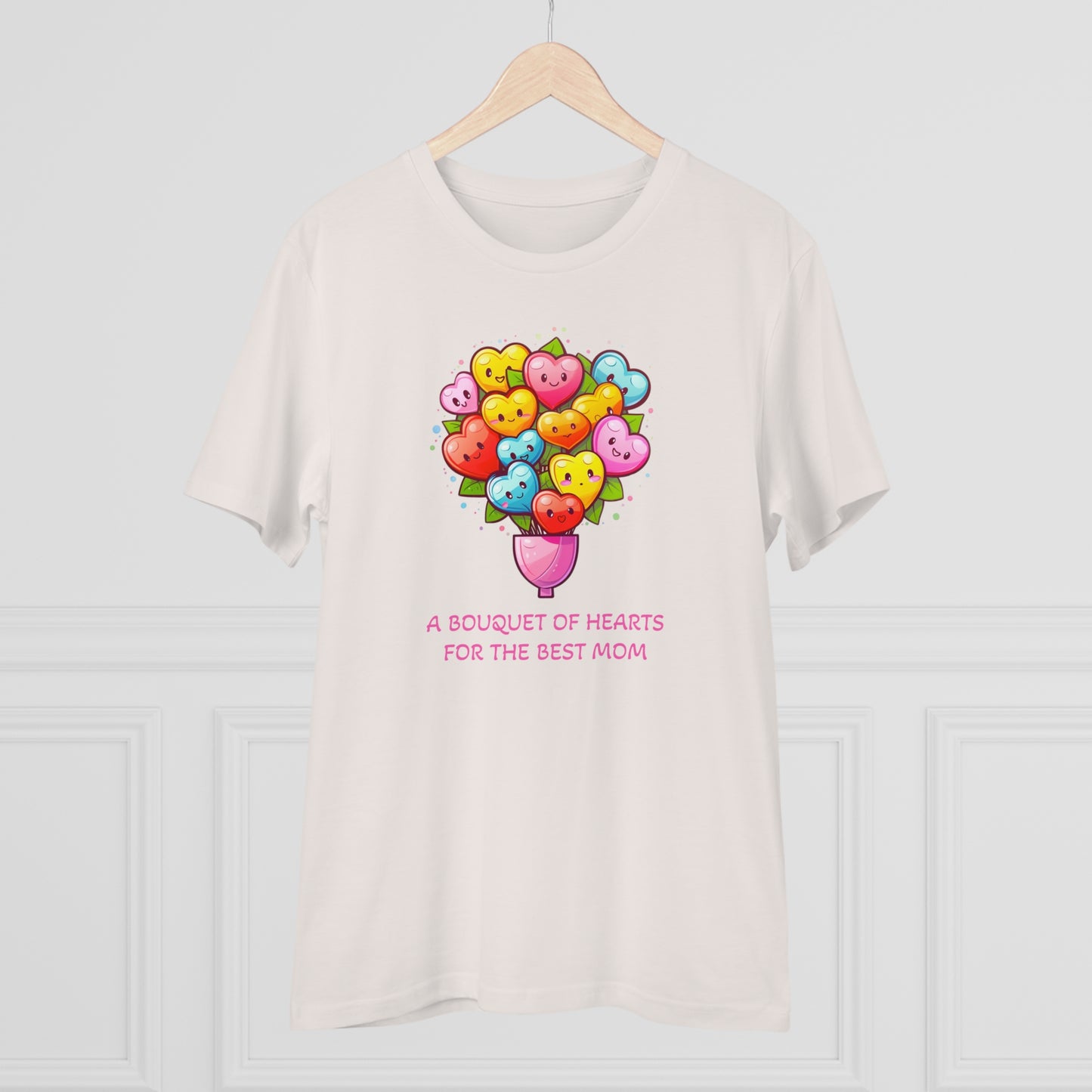 Bouquet of Hearts for the Best Mom" Unisex Eco-Friendly T-Shirt - Celebrate Mother's Day with Style and Sustainability