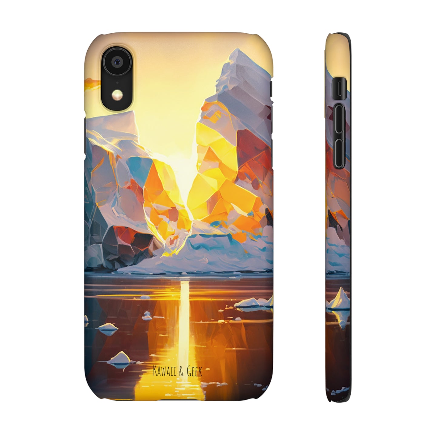 Arctic Landscape and Iceberg at Sunset Phone Case - Capture the Serenity of Nature on Your Device