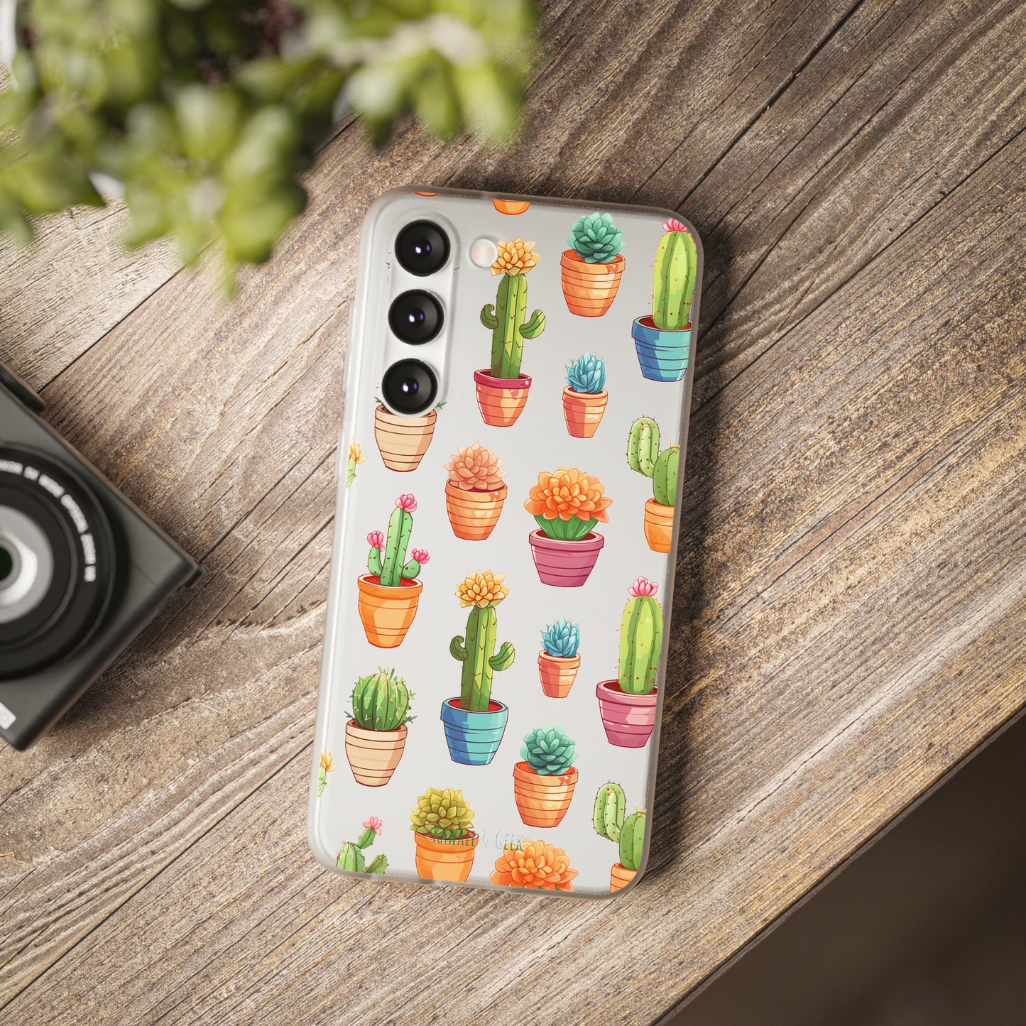 Charming Cactus Flexi and semi Transparent Phone Case