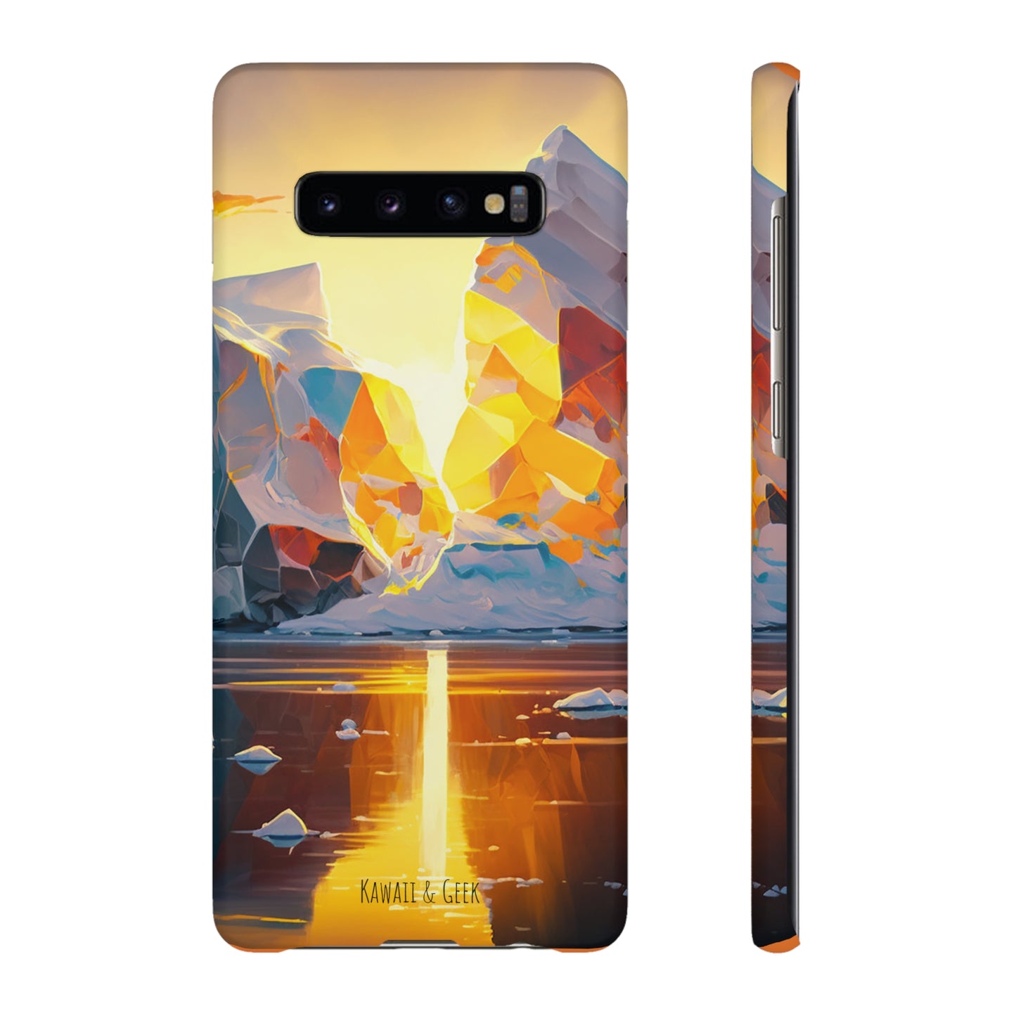 Arctic Landscape and Iceberg at Sunset Phone Case - Capture the Serenity of Nature on Your Device