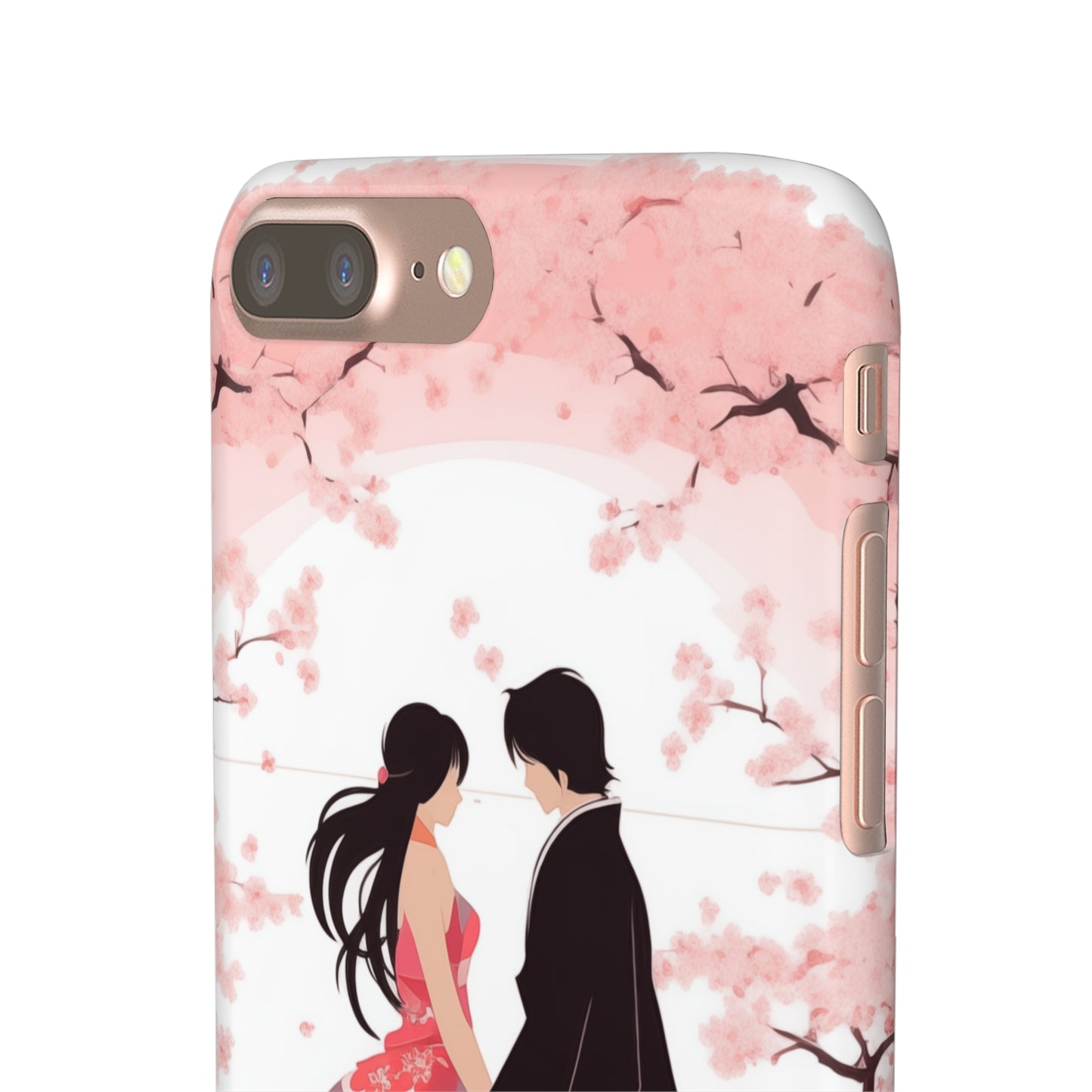 Japanese Blossom Love Premium Phone Case - Valentine's Cherry Tree Design