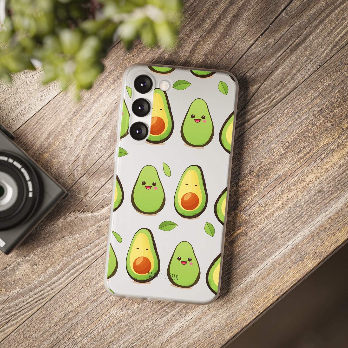 Cute Avocado Transparent Flexi Case: Perfect Blend of Style & Function