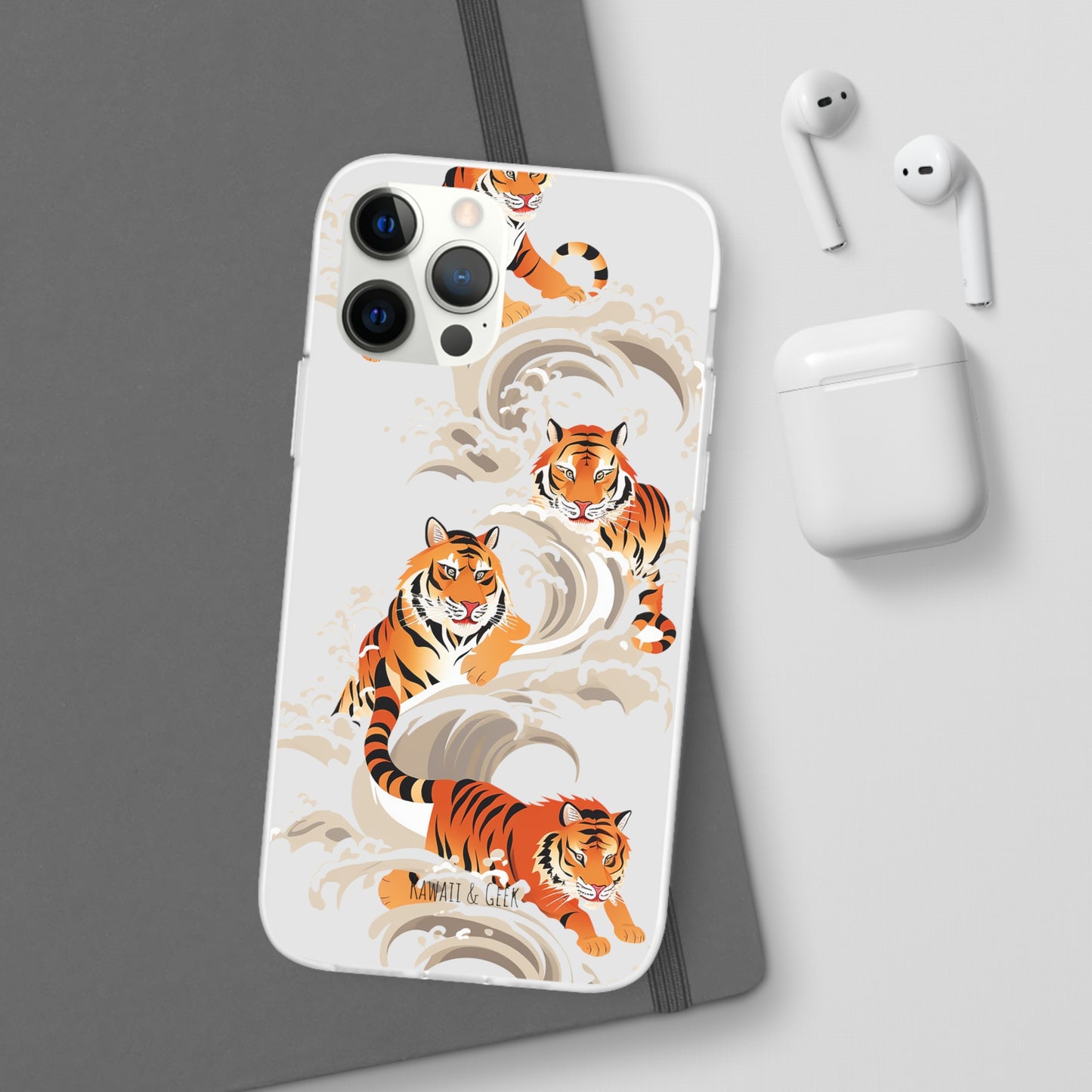 Elegant Chinese Ink Tiger Flexi Phone Case