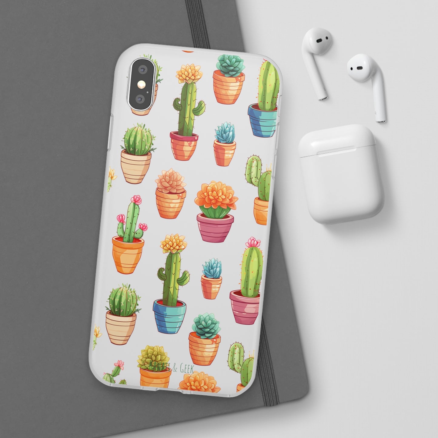 Charming Cactus Flexi and semi Transparent Phone Case