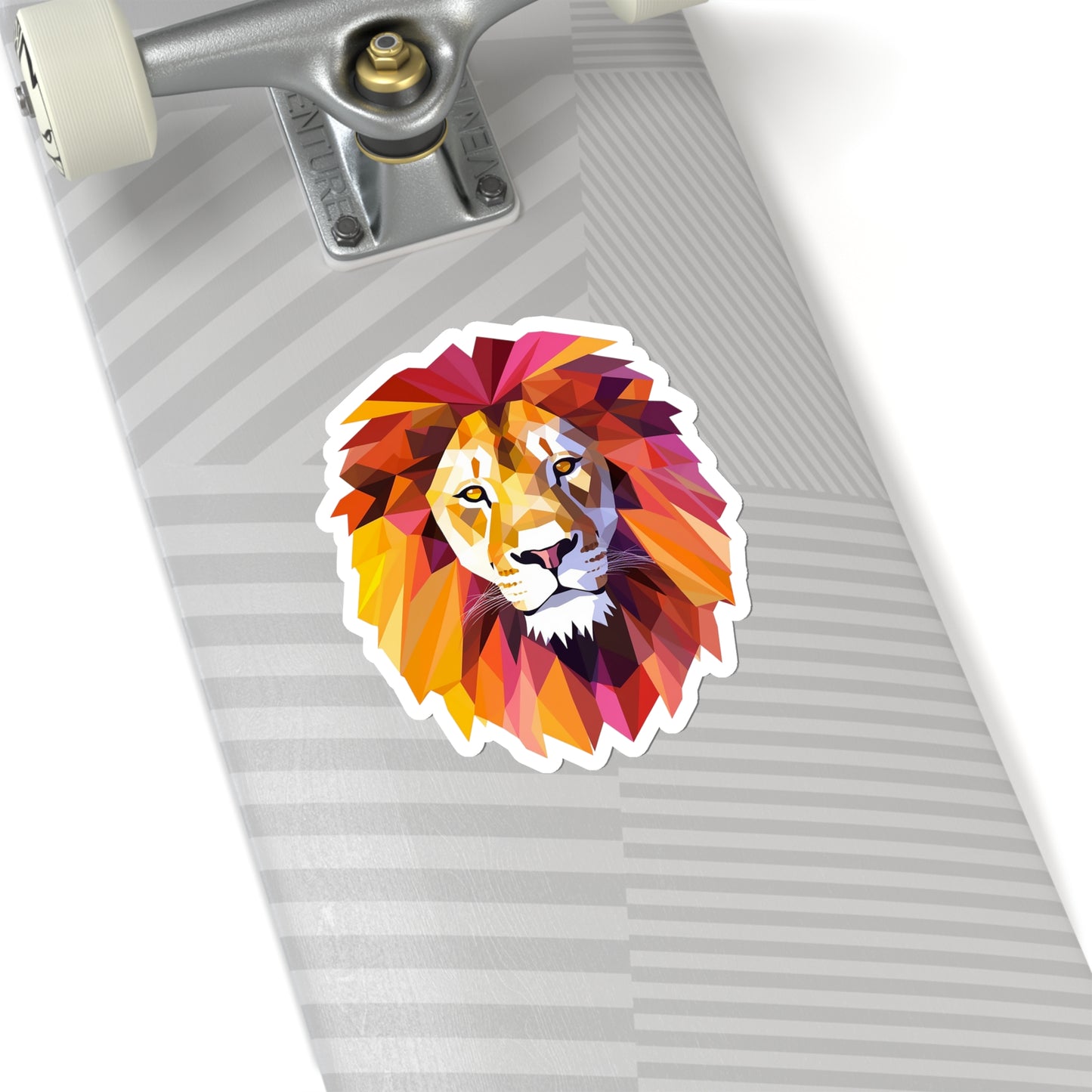 Lion Sticker - Roar with Geometric Majesty