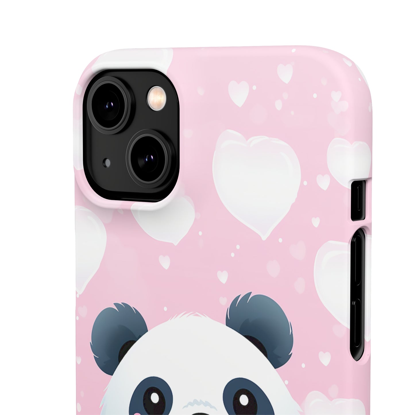 Cute Panda & Hearts Premium Phone Case