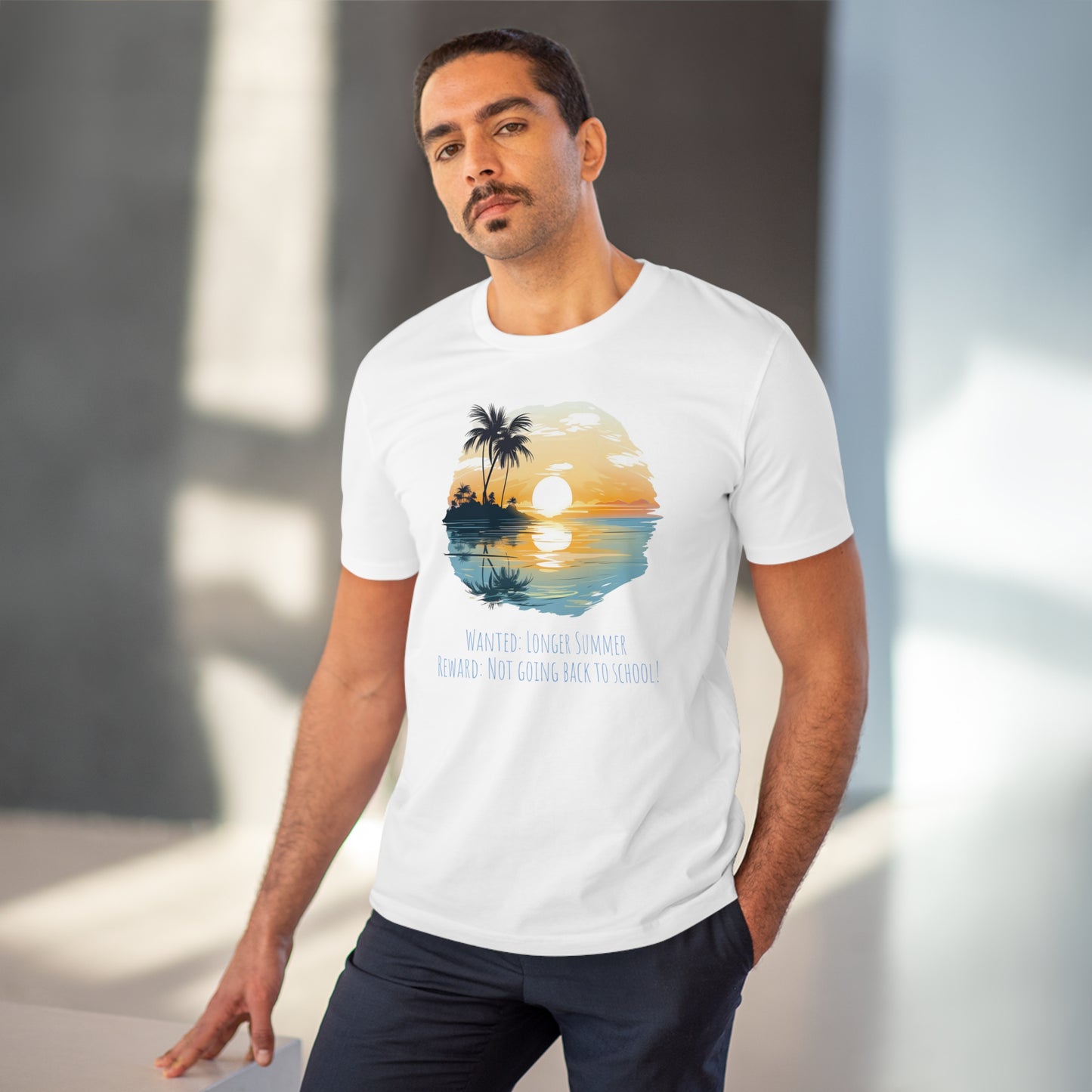 Eco-Friendly Sunset Beach T-shirt : Longer Summer Plea