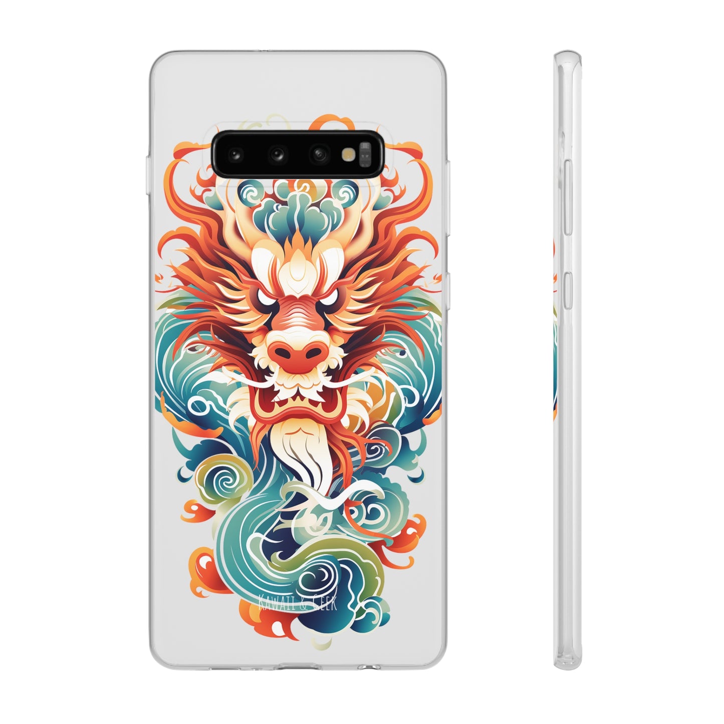 Chinese Ink Dragon Flexi Transparent Phone Case