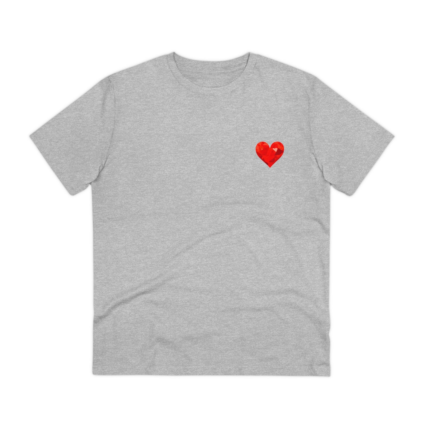 My Lifeline : Eco-Friendly T-Shirt with a Red Heart at the End of the Road