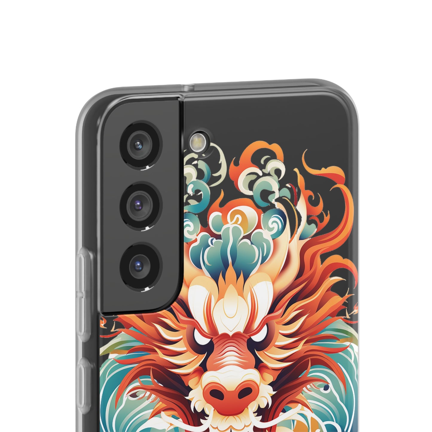 Chinese Ink Dragon Flexi Transparent Phone Case