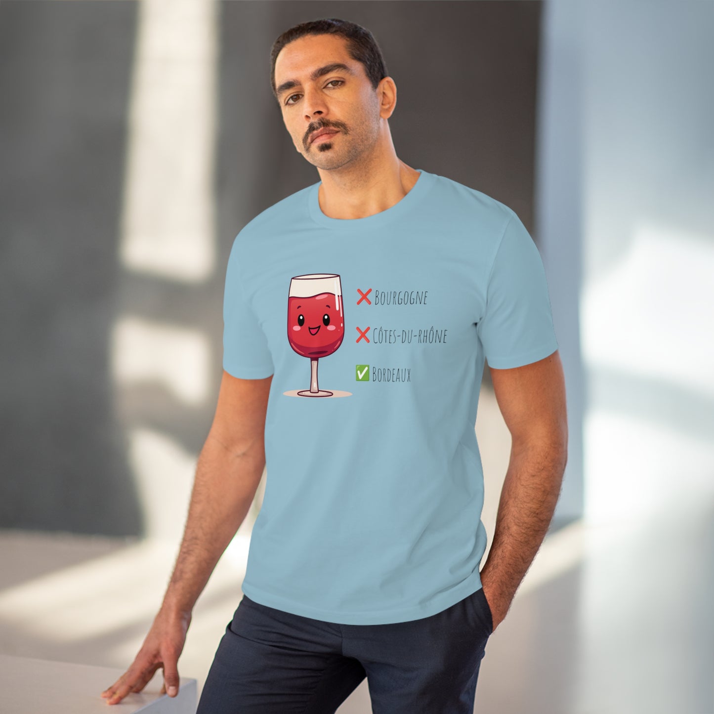 Eco-Friendly 'Bordeaux Wine Preferred' T-Shirt - Cute Red Wine Design, Unisex"