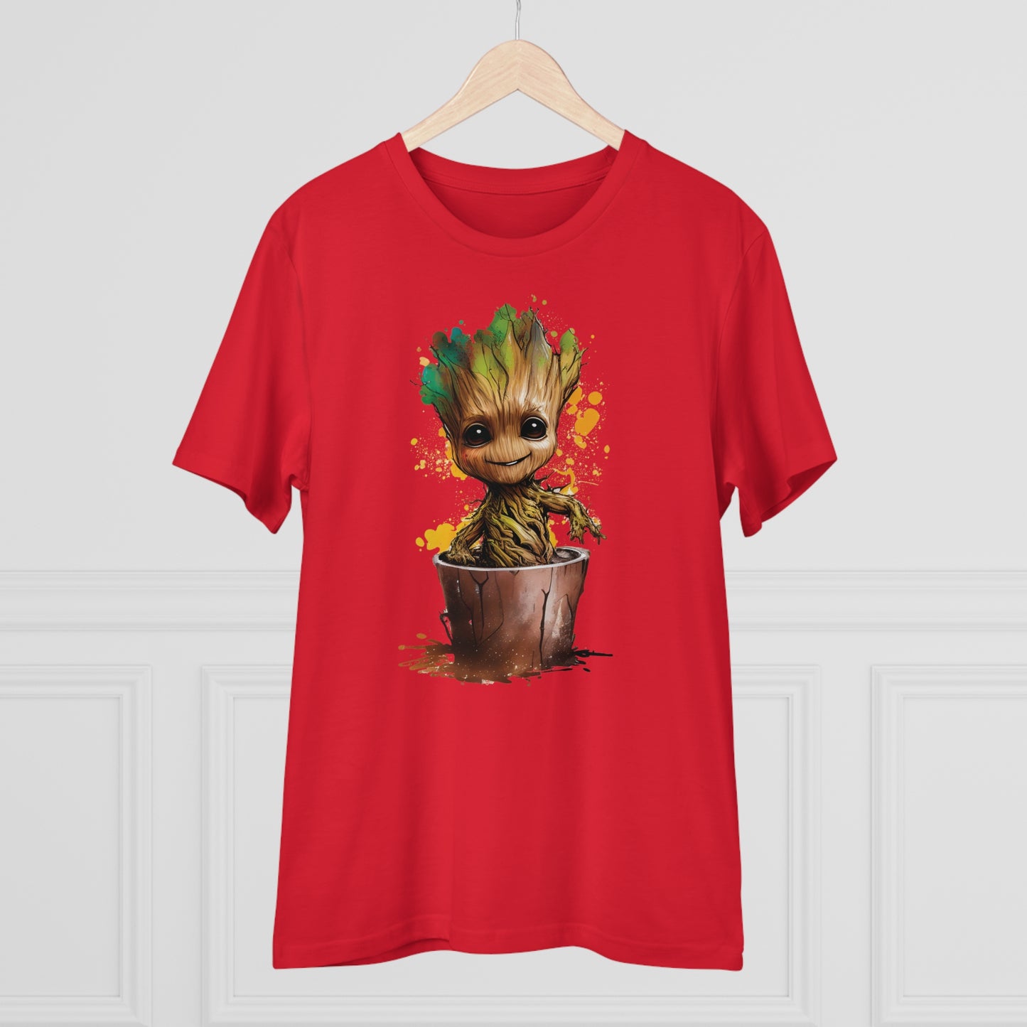 Eco-Friendly Baby Groot Watercolor Style Unisex T-Shirt - Add Some Fun and Sustainable Style to Your Wardrobe