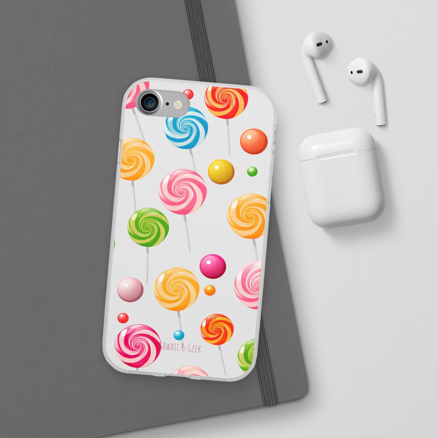 Vibrant Lollypop Array - Flexi Transparent Phone Case