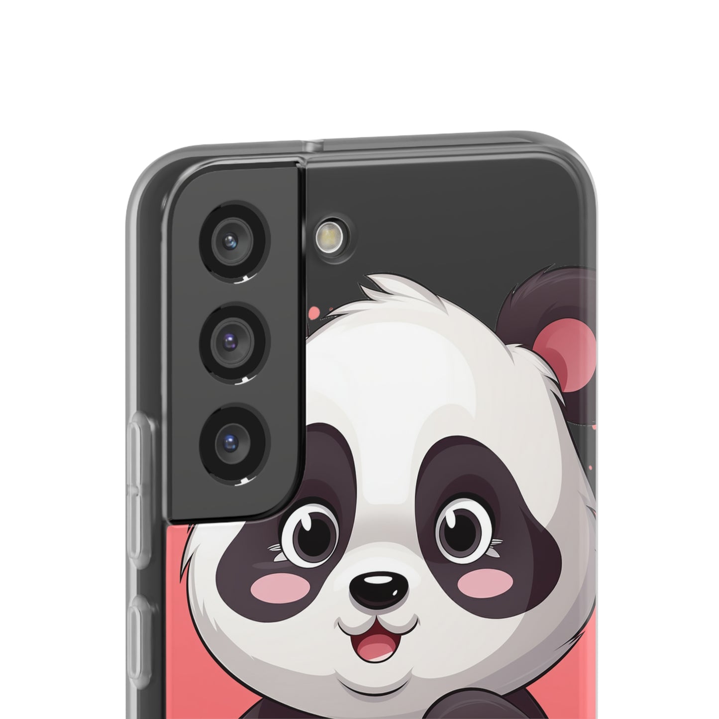 Valentine's Panda Heart Phone Case - Flexi & Semi-Transparent