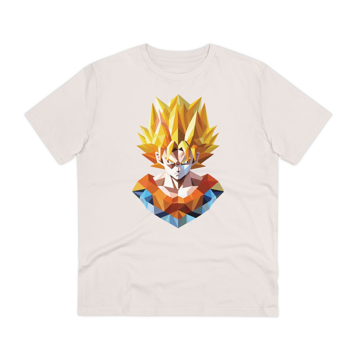 San Goku Super Saiyan Polygonal T-Shirt - Embrace Legendary Power