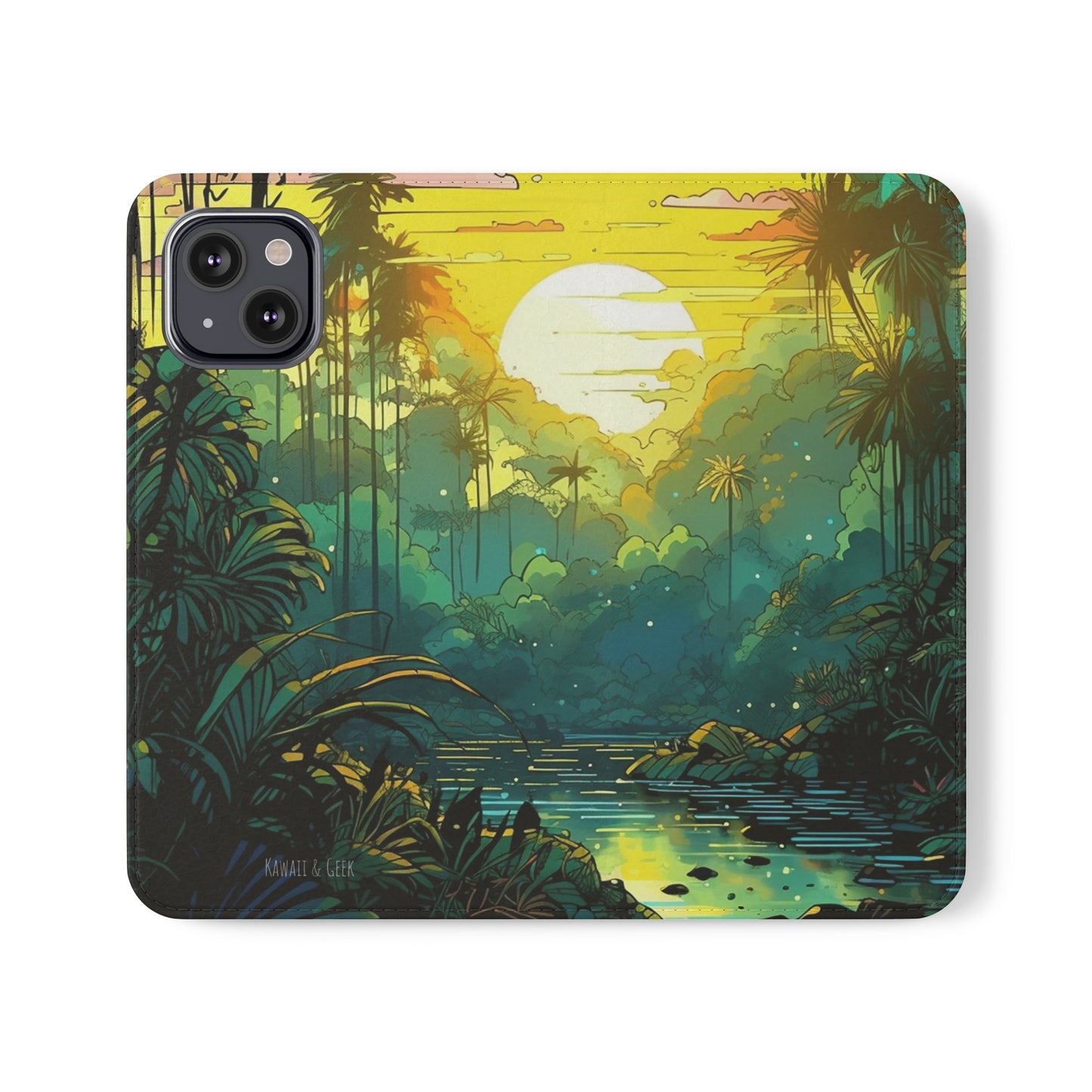 Rainforest at Sunset Flip Phone Case - Capture the Serenity of Nature on Your Device